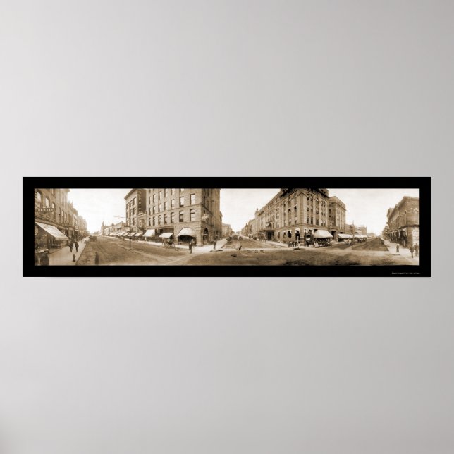Póster Fotografía de Sioux Falls Calles SD 1907 (Frente)