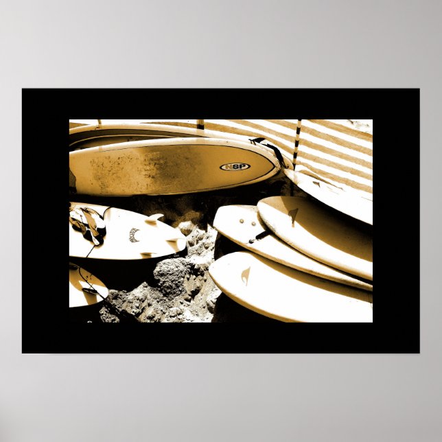 PÓSTER FOTOGRAFÍA DE SURF BOARD (Frente)