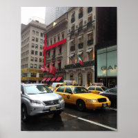 Fotografía de taxi en la Quinta Avenida de Nueva Y