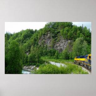 Póster Fotografía de vacaciones en tren Denali Express Al