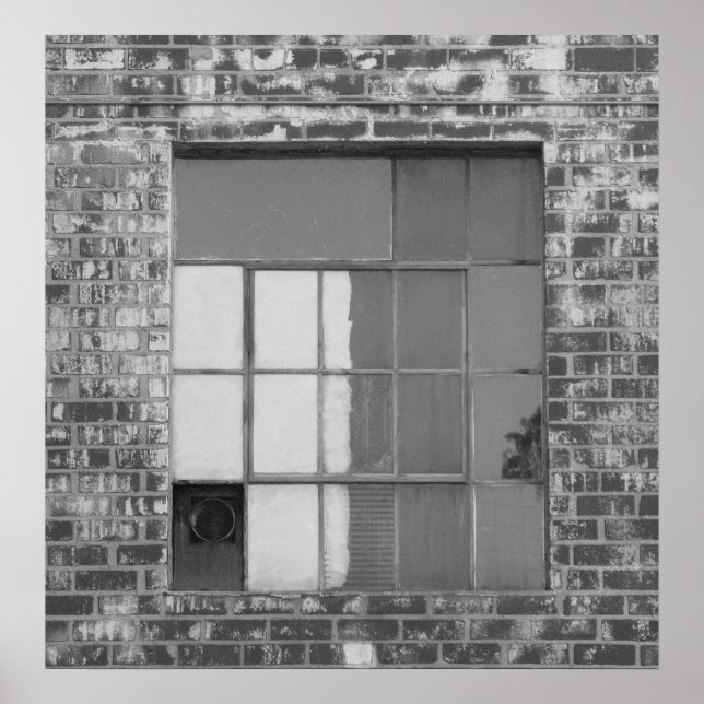 Póster Fotografía de ventana en blanco y negro (Frente)