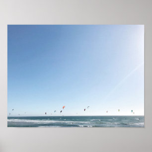 Póster Fotografía de verano en la playa de California Su