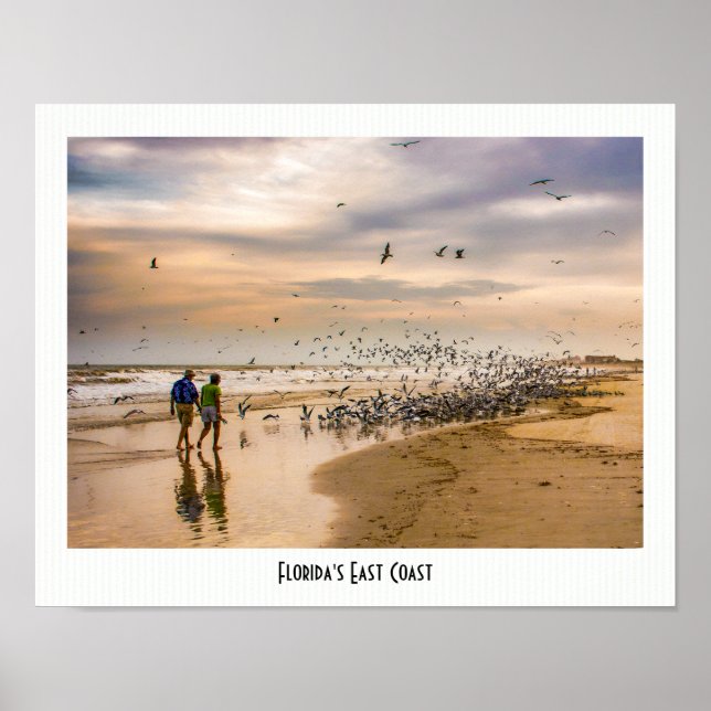 Póster Fotografía de viajes: Playa de la costa este de Fl (Frente)