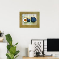 Fotografía de vida quieta de configuración de té v