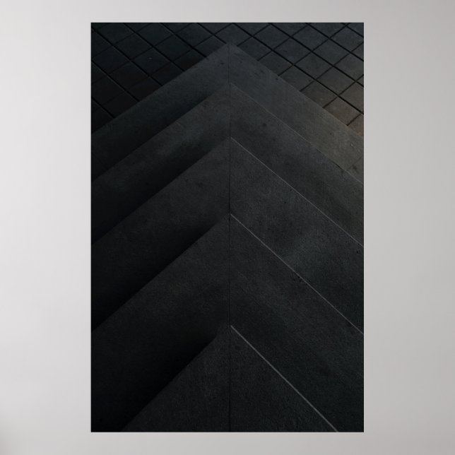Póster Fotografía de vista aérea de paso de concreto (Frente)