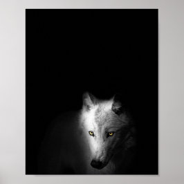 Póster Fotografía de Wolf, moderna, en blanco y negro,