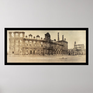 Póster Fotografía del ayuntamiento de Rheims, 1919