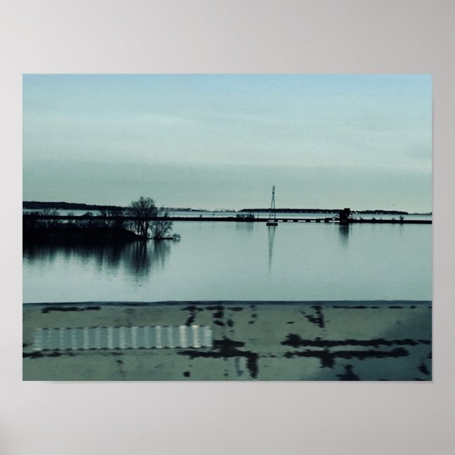 Póster Fotografía del Blues del río Huron por Willowcatde (Frente)