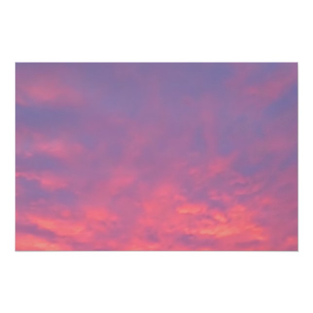 Póster Fotografía del cielo rosa (Anverso)