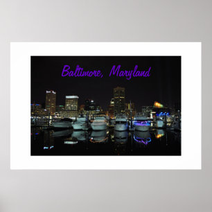 Póster Fotografía del horizonte de Baltimore
