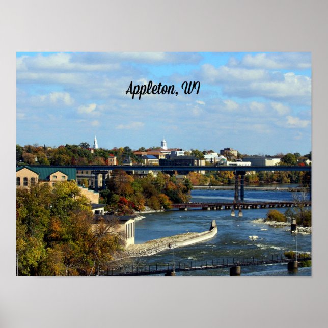 Póster Fotografía del paisaje de Appleton, Wisconsin (Frente)
