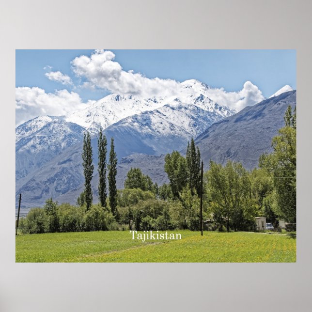 Póster Fotografía del paisaje de Tayikistán (Frente)