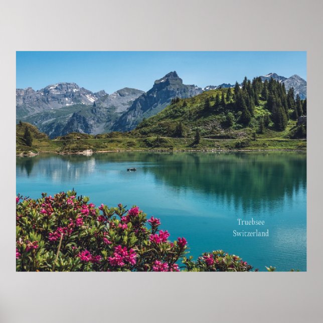 Póster Fotografía del paisaje de Truebsee, Suiza (Frente)