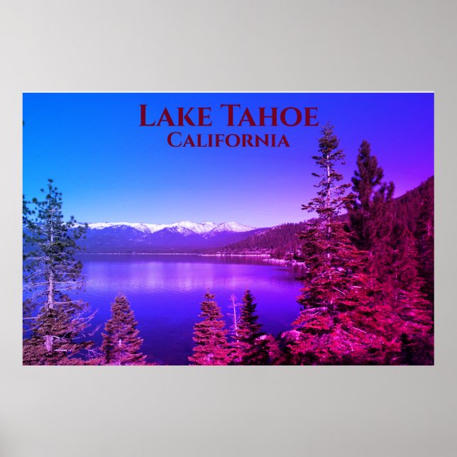 Póster Fotografía del paisaje del lago Tahoe California (Frente)