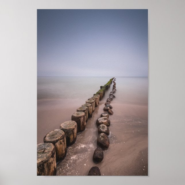 Póster Fotografía del paisaje del Mar Báltico (Frente)
