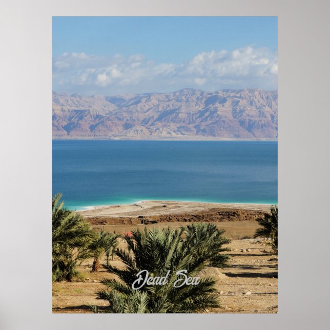 Póster Fotografía del paisaje del Mar Muerto (Frente)
