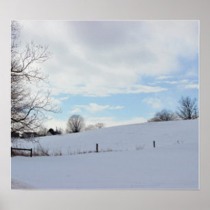 Póster Fotografía del paisaje invernal
