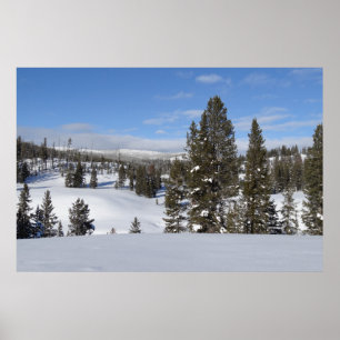 Póster Fotografía del paisaje invernal de Yellowstone