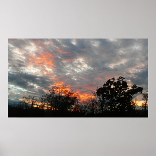 Póster Fotografía del paisaje natural del atardecer de in (Frente)