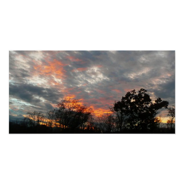 Póster Fotografía del paisaje natural del atardecer de in (Anverso)