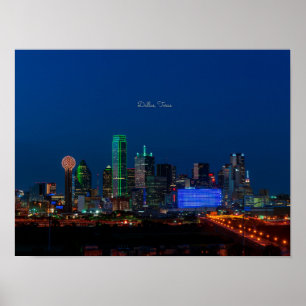 Póster Fotografía del paisaje urbano de Dallas, Texas