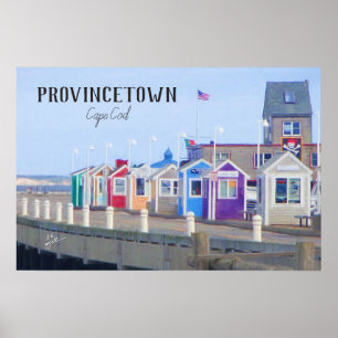 Póster Fotografía del paseo marítimo de Provincetown Cape