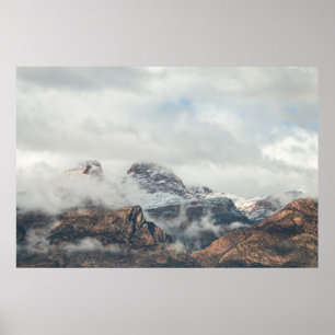 PÓSTER FOTOGRAFÍA DEL RANGO DE MONTAÑA DURANTE EL DÍA