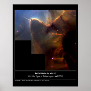 Póster Fotografía del Telescopio Hubble Trifid Nebula M20