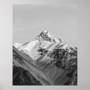 Póster Fotografía en blanco y negro de las montañas