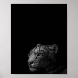 Póster Fotografía en blanco y negro del Leopard