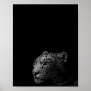 Póster Fotografía en blanco y negro del Leopard