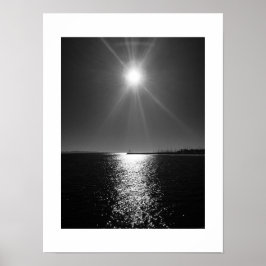 Póster Fotografía en blanco y negro sobre el reflejo del 