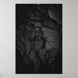 Póster Fotografía en escala de grises de la formación roc