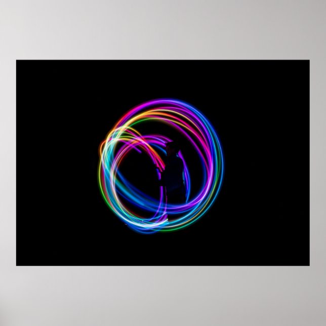 Póster Fotografía en intervalos de tiempo de las luces (Frente)