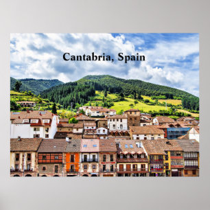 Póster fotografía escénica de Cantabria, España
