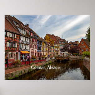 Póster Fotografía escénica de Colmar, Alsacia, Francia