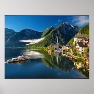Póster Fotografía escénica de Hallstatt, Austria