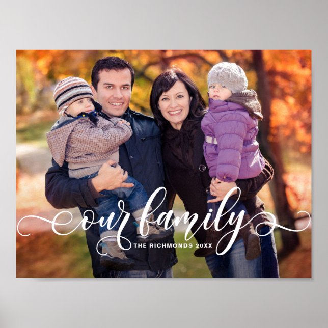 Póster Fotografía familiar de la familia Overlay de Calli (Frente)