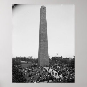 Póster Fotografía histórica del monumento del Bunker Hill