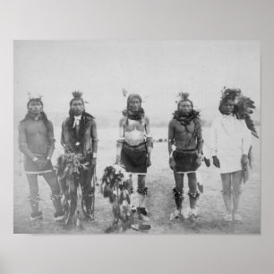 Póster Fotografía india de 5 de la hierba guerreros de la