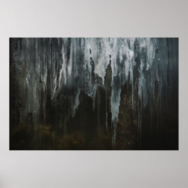 Póster Fotografía macro de la formación de hielo (Frente)