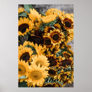 PÓSTER FOTOGRAFÍA MACRO DE LAS FLORES AMARILLAS