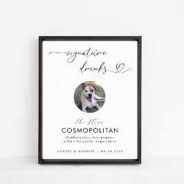 Póster Fotografia Mascota y corazón firma bebe Rótulo Bod