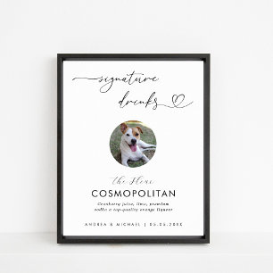 Póster Fotografia Mascota y corazón firma bebe Rótulo Bod