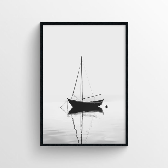 Póster Fotografía minimalista en barco en monocromo (Subido por el creador)