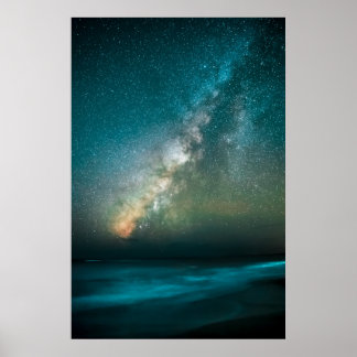 Póster Fotografía moderna del cielo nocturno