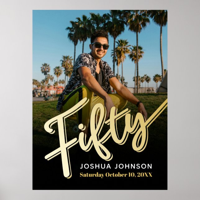 Póster Fotografía negra de 50 años de oro (Frente)