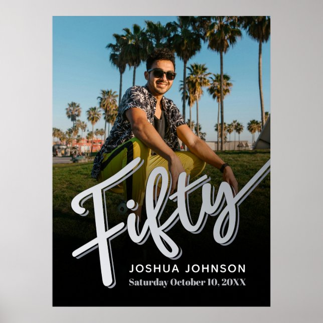 Póster Fotografía negra de 50 años de plata (Frente)