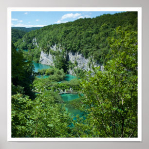 Póster Fotografía paisajística de Plitvice Lakes Croati