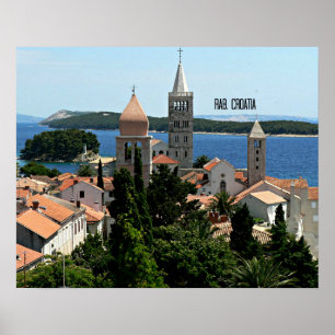 Póster Fotografía paisajística de Rab, Croacia